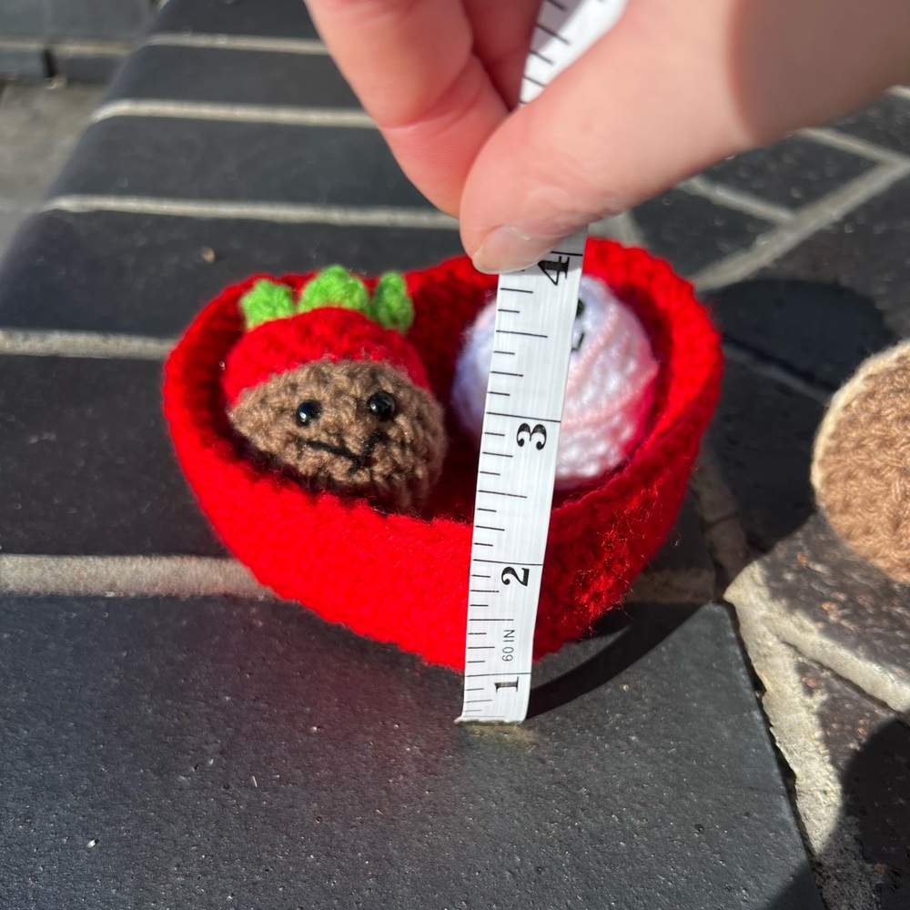 Hand Crocheted Valentines Heart Box of Chocolates - Picture 14 of 17